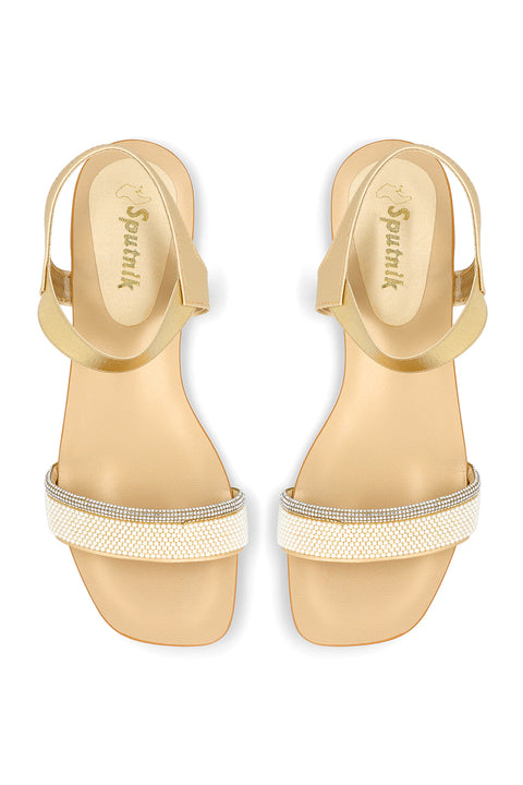 Golden Flat Sandal J03153/011