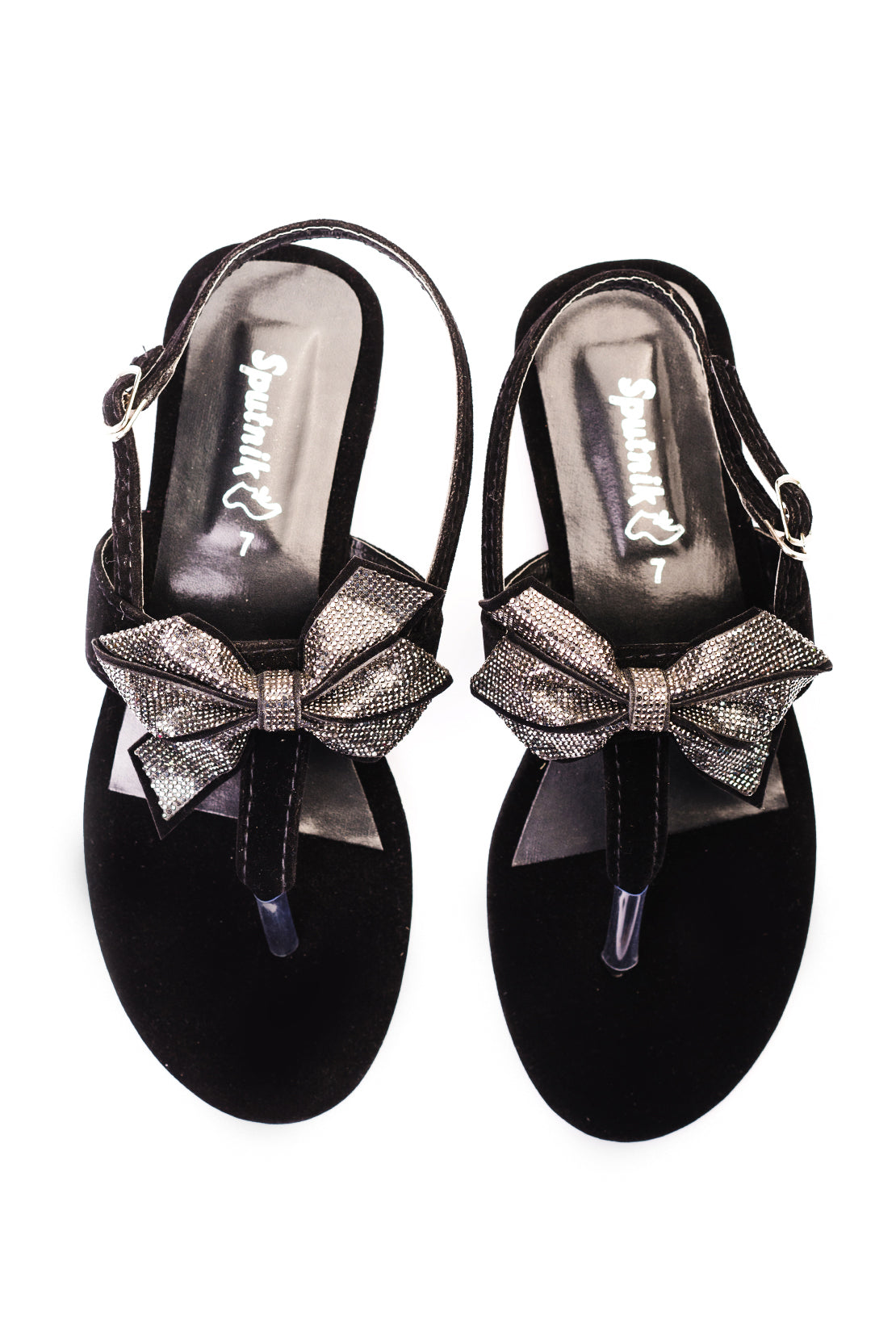 Black Suede Flat Sandal J03160/2s0