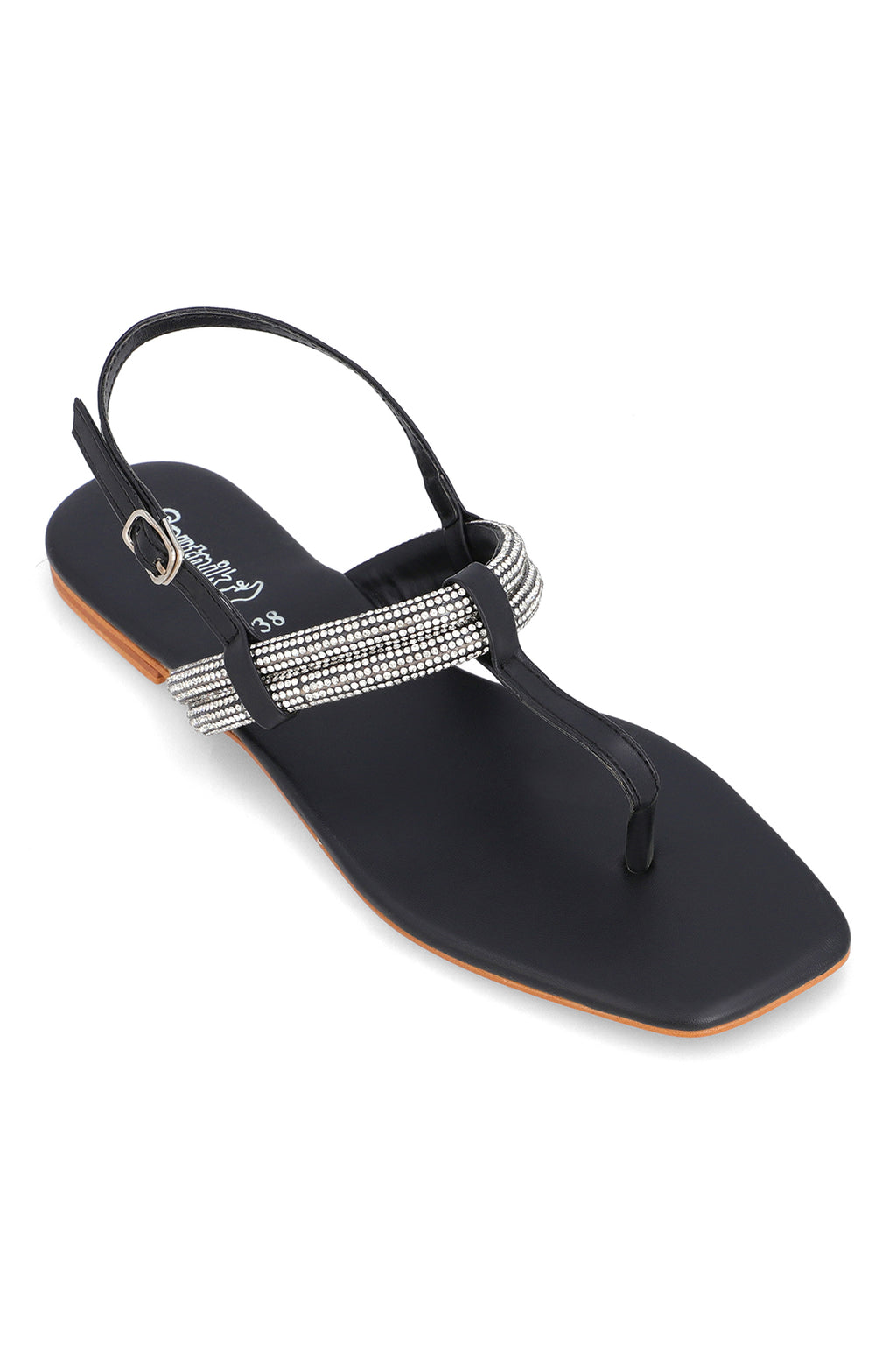 Black Flat Sandal J03175/002