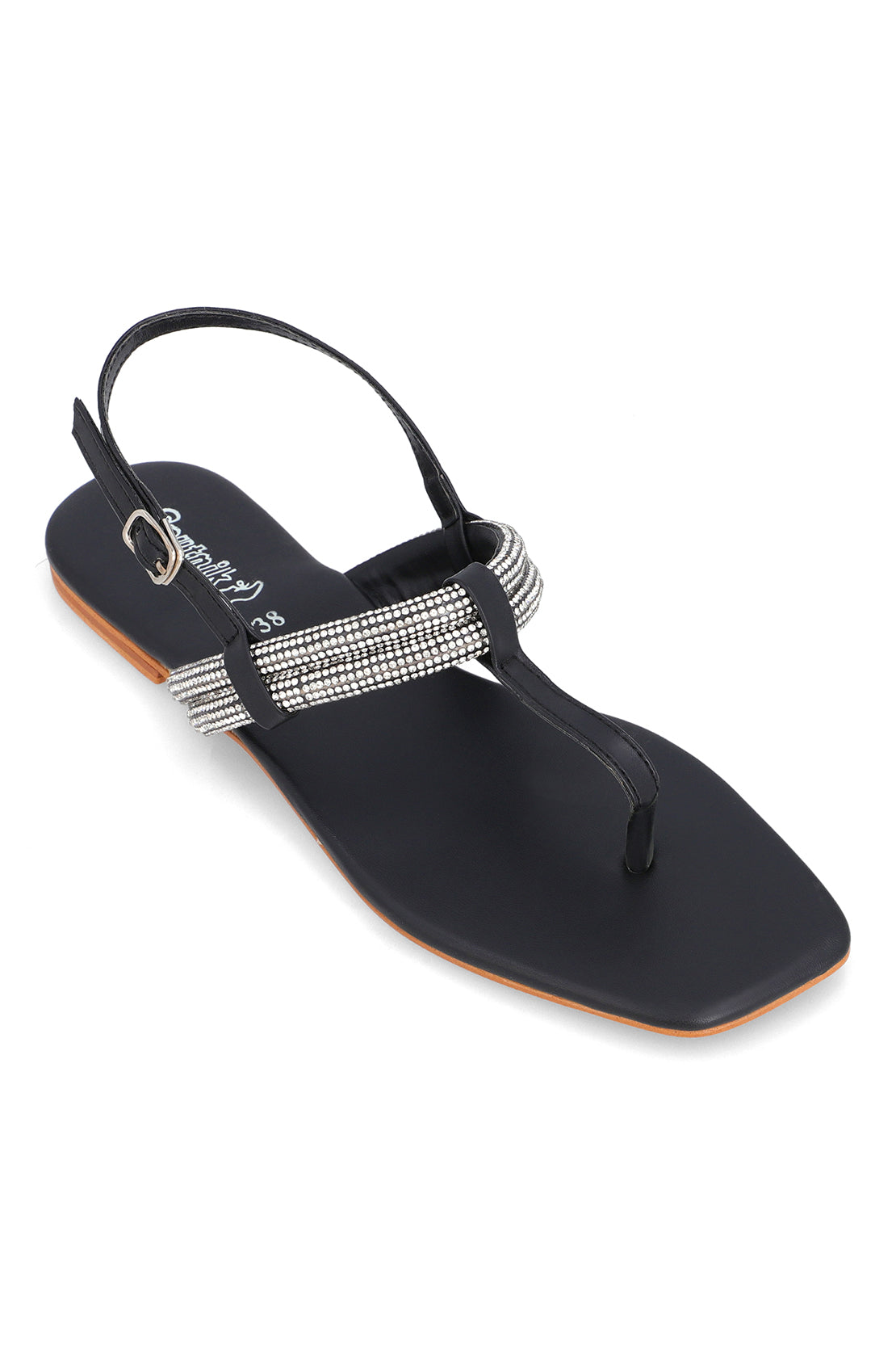 Black Flat Sandal J03175/002