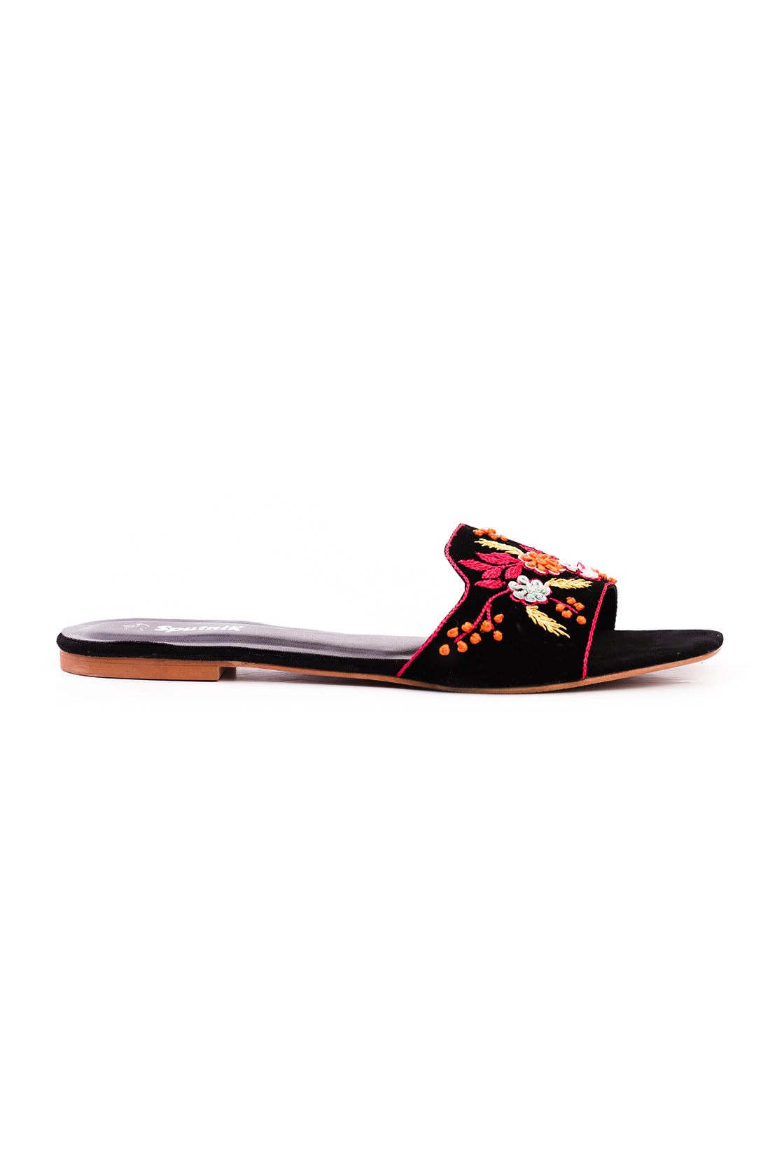 Black Multi Flat Slipper J03258/245