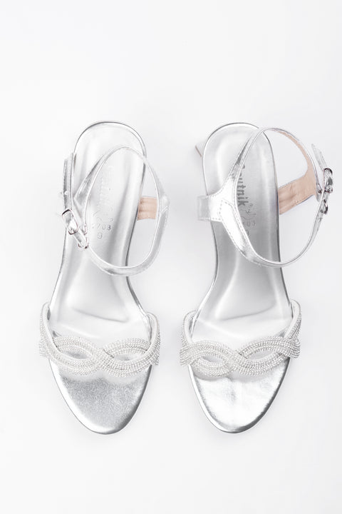 Silver Fancy Sandal J03410/010