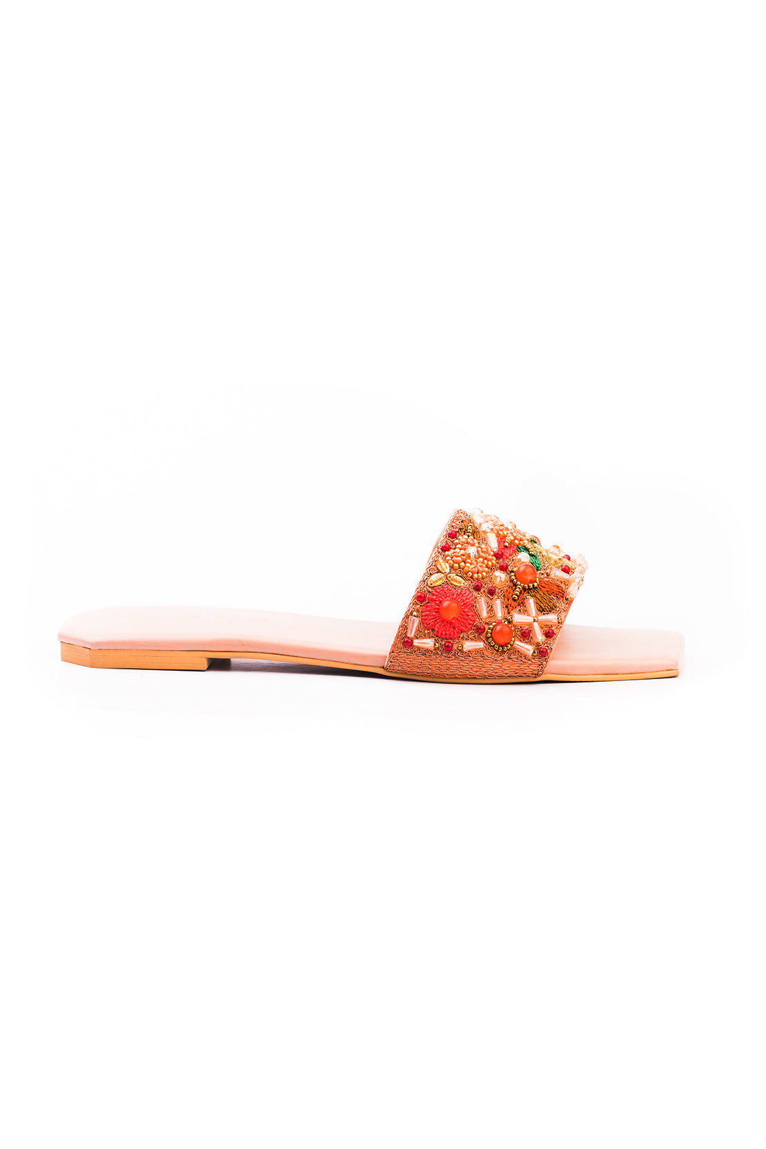 Peach Multi Flat Slipper JJ2108/13M