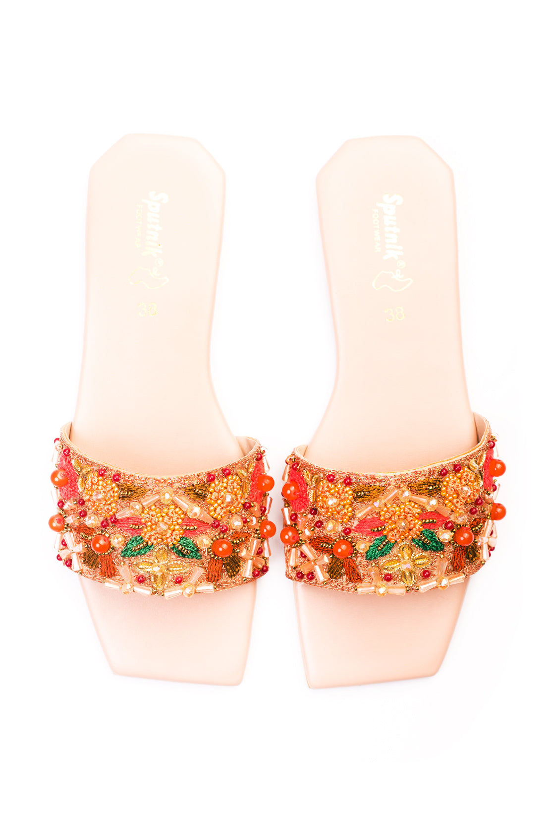 Peach Multi Flat Slipper JJ2108/13M