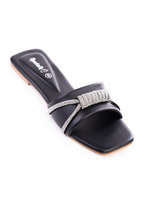 Black Flat Slipper K02191/002