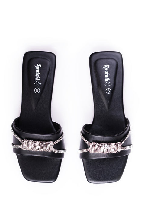 Black Flat Slipper K02191/002