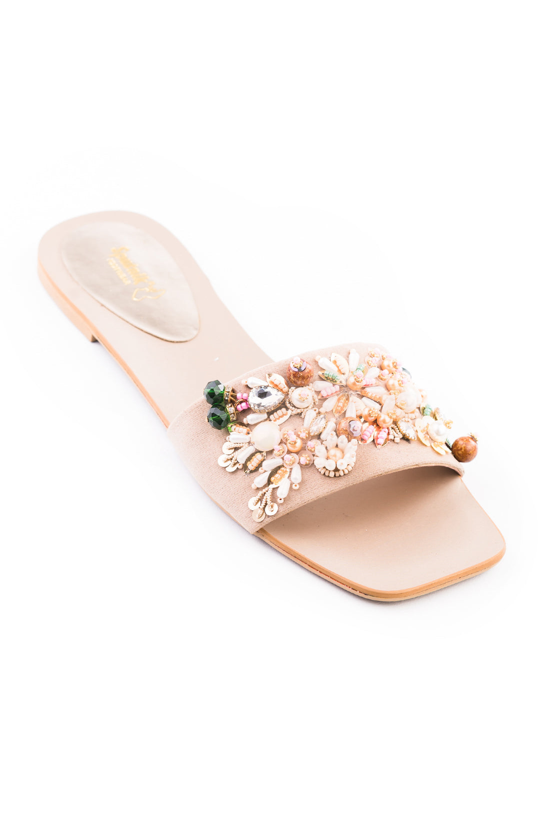 Fawn Suede Flat Slipper K02196/06s