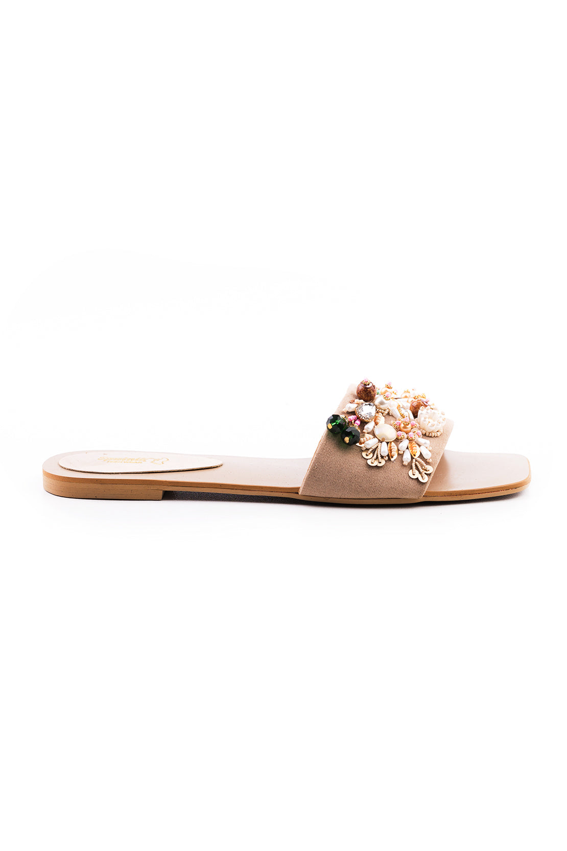 Fawn Suede Flat Slipper K02196/06s