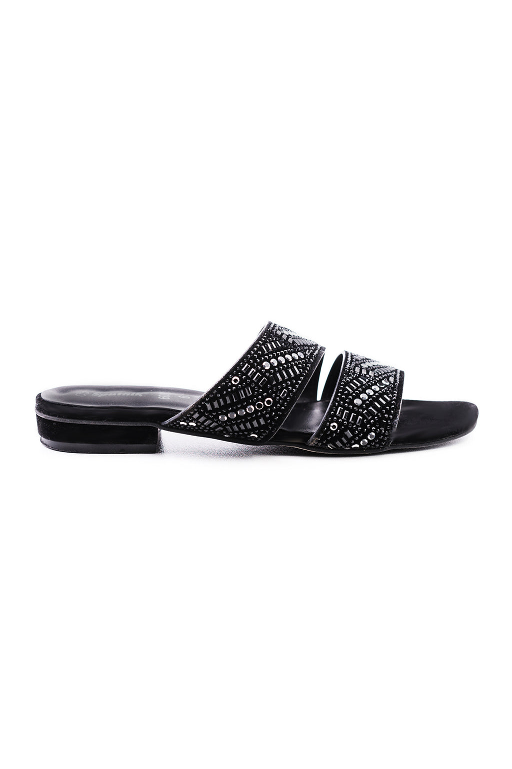 Black Suede Flat Slipper K02223/2s0