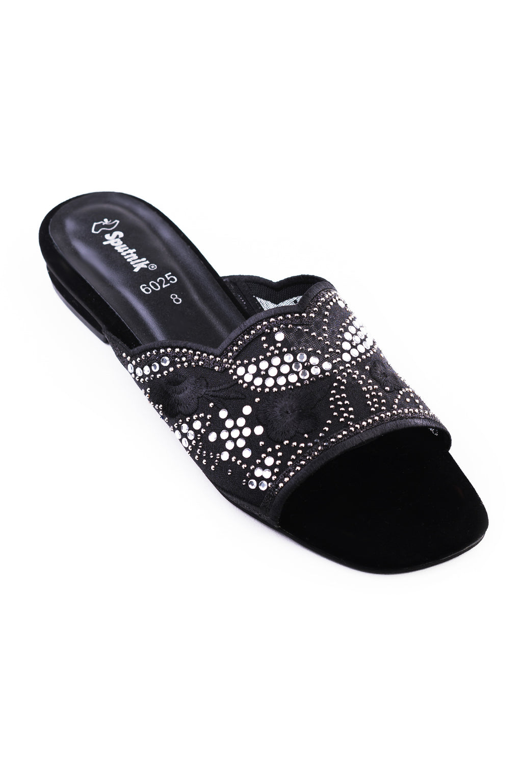 Black Suede Flat Slipper K02224/2s0
