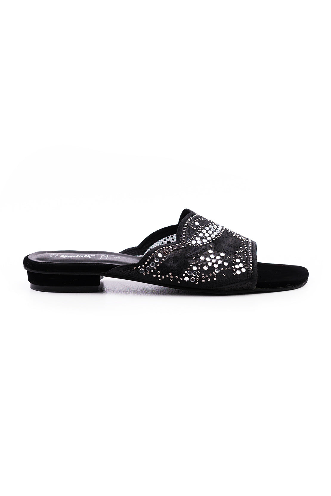 Black Suede Flat Slipper K02224/2s0