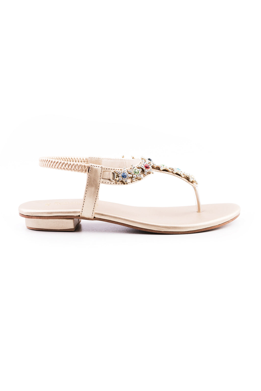 Golden Flat Sandal K02226/011