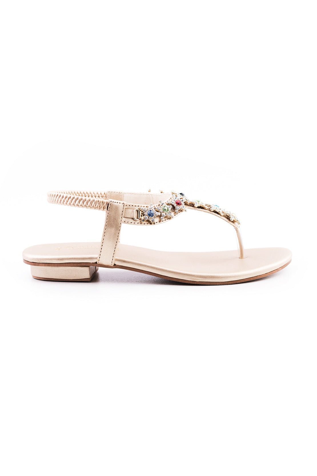 Golden Flat Sandal K02226/011