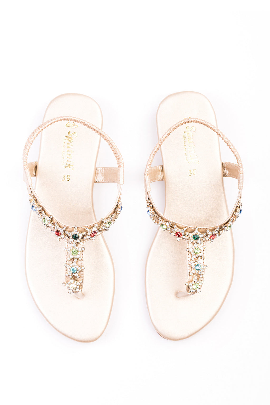 Golden Flat Sandal K02226/011