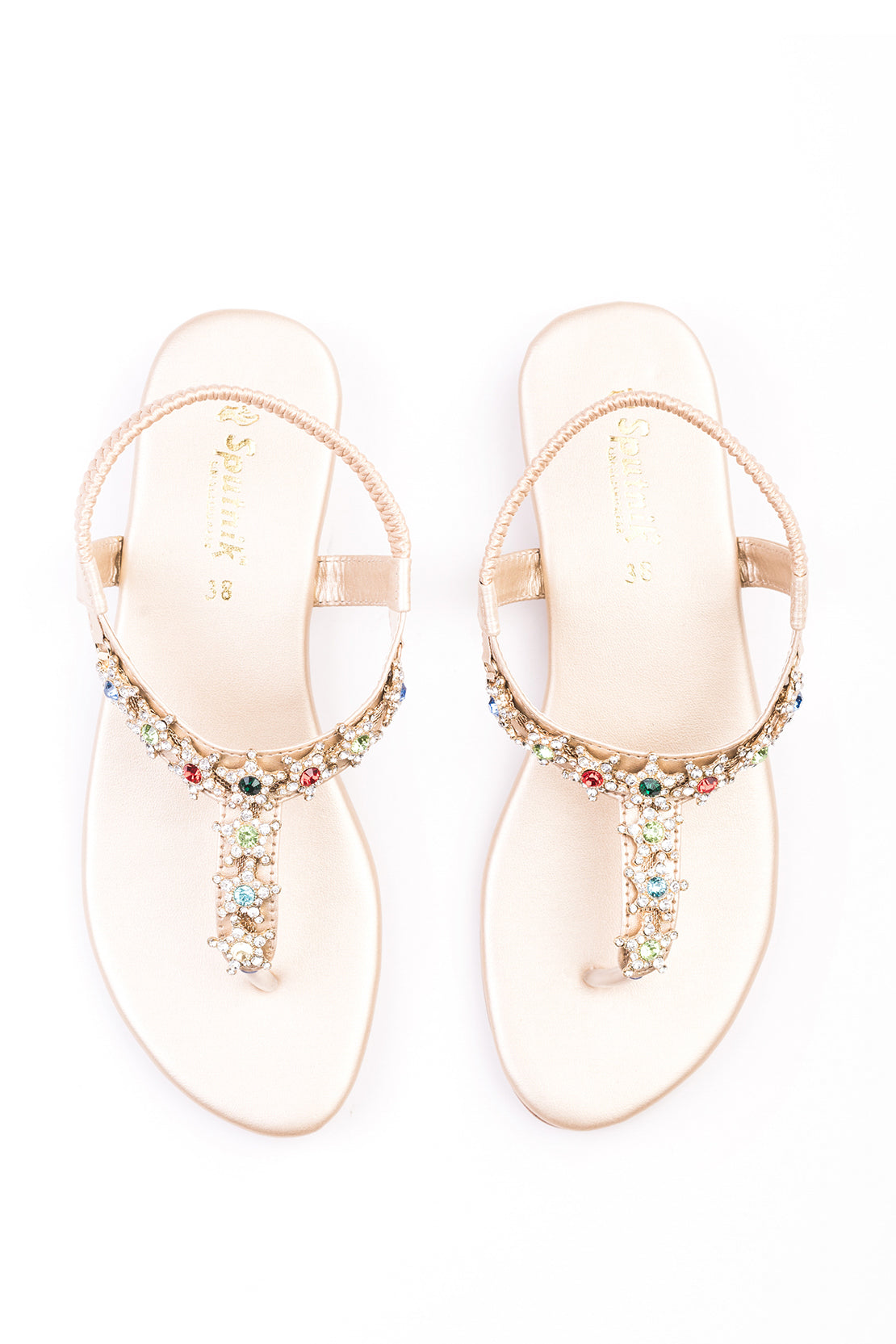 Golden Flat Sandal K02226/011