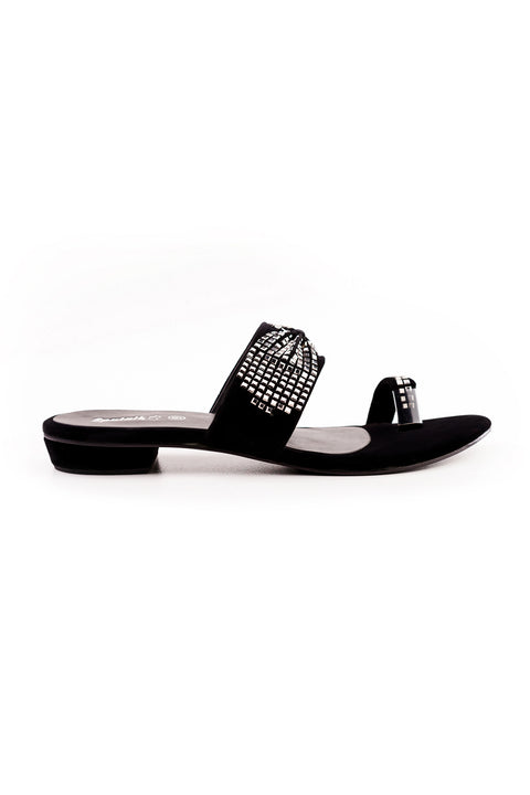 Black Flat Slipper K02233/002