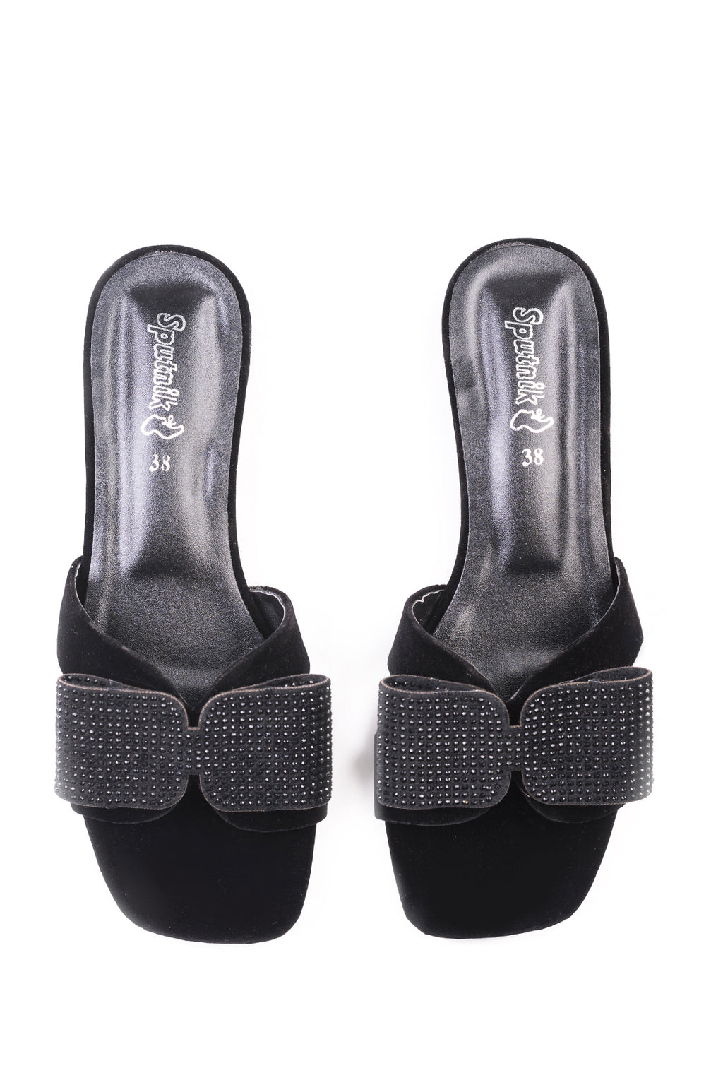 Black Suede Flat Slipper K02256/2s0