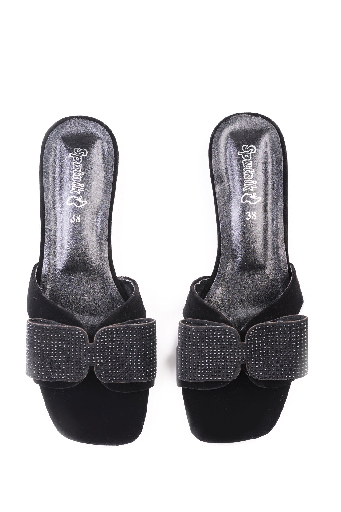 Black Suede Flat Slipper K02256/2s0