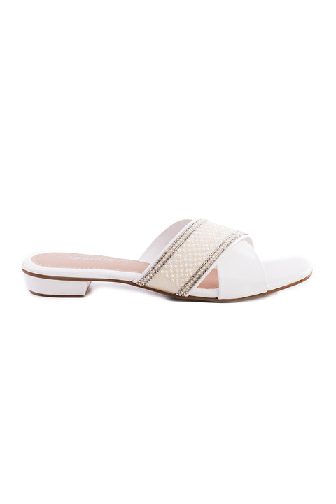 White Flat Slipper K02259/003
