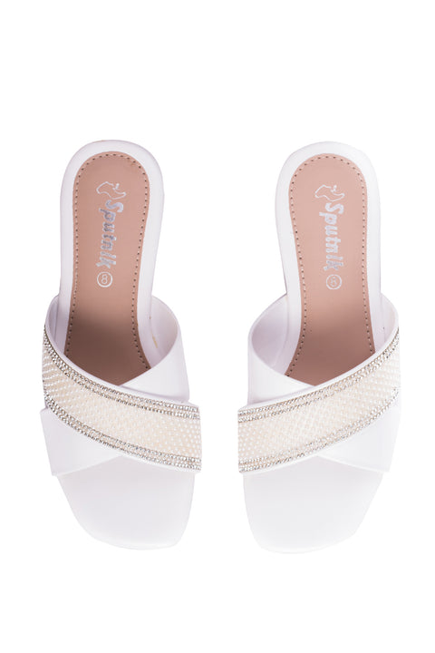 White Flat Slipper K02259/003