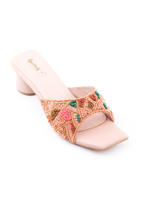 Peach Multi Fancy Slipper K02458/13M