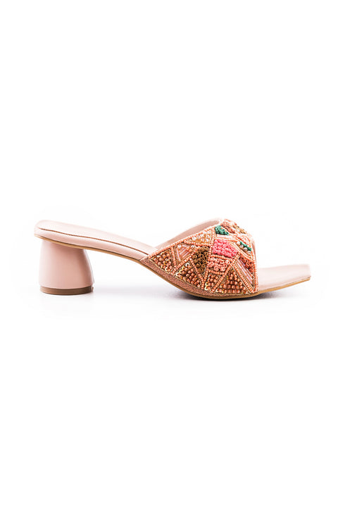 Peach Multi Fancy Slipper K02458/13M