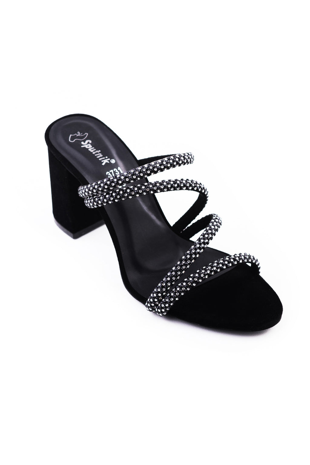 Black Suede Fancy Slipper K02713/2s0