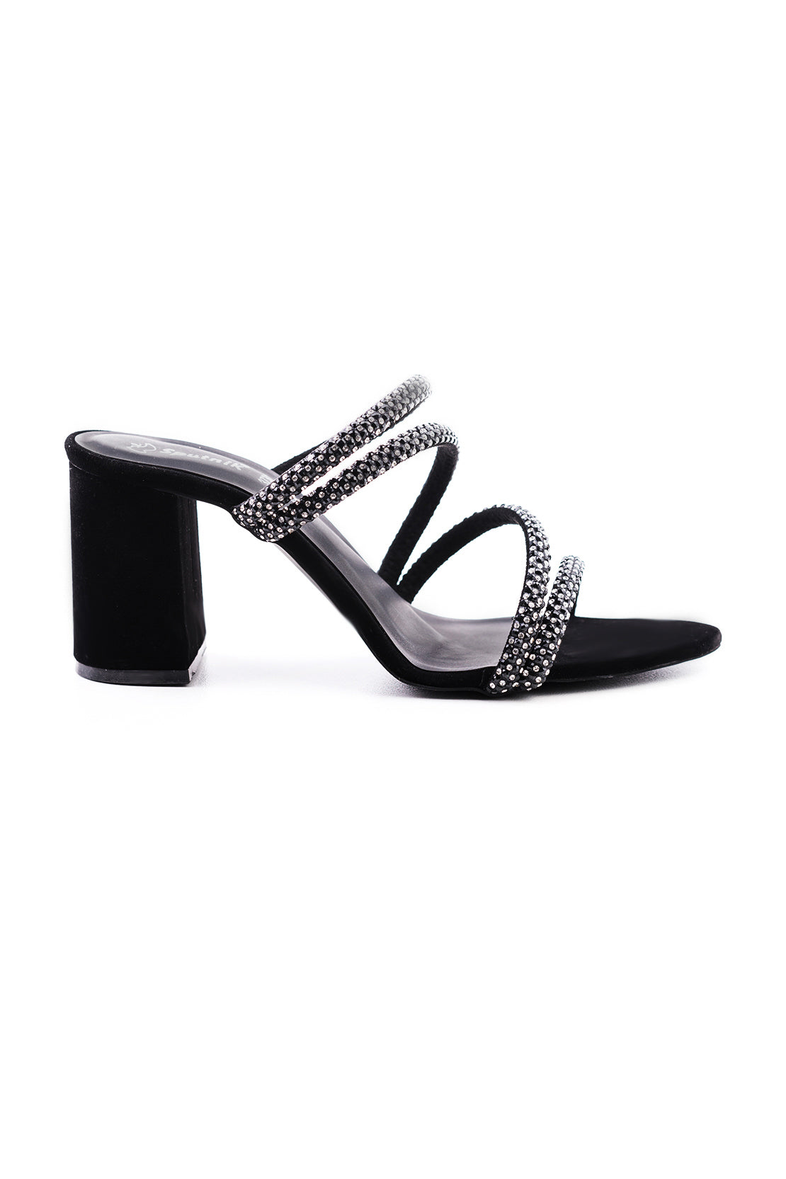 Black Suede Fancy Slipper K02713/2s0