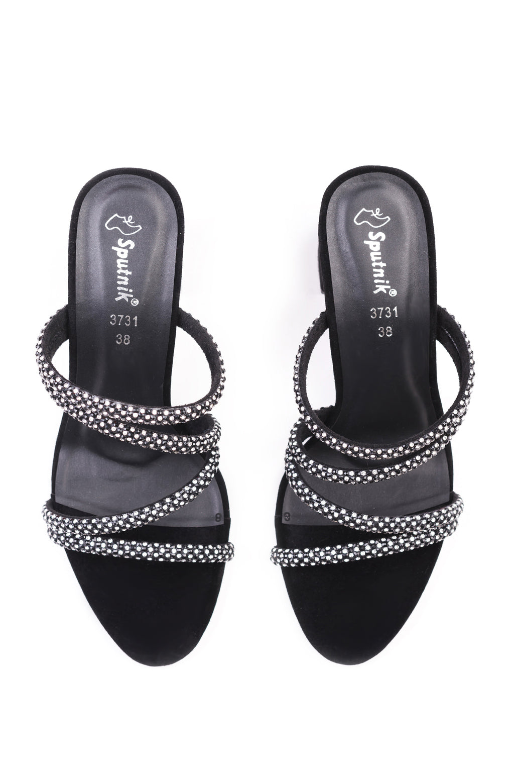 Black Suede Fancy Slipper K02713/2s0