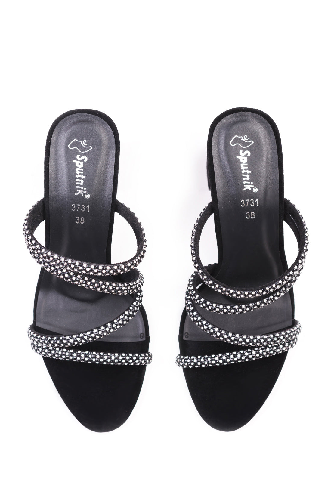 Black Suede Fancy Slipper K02713/2s0