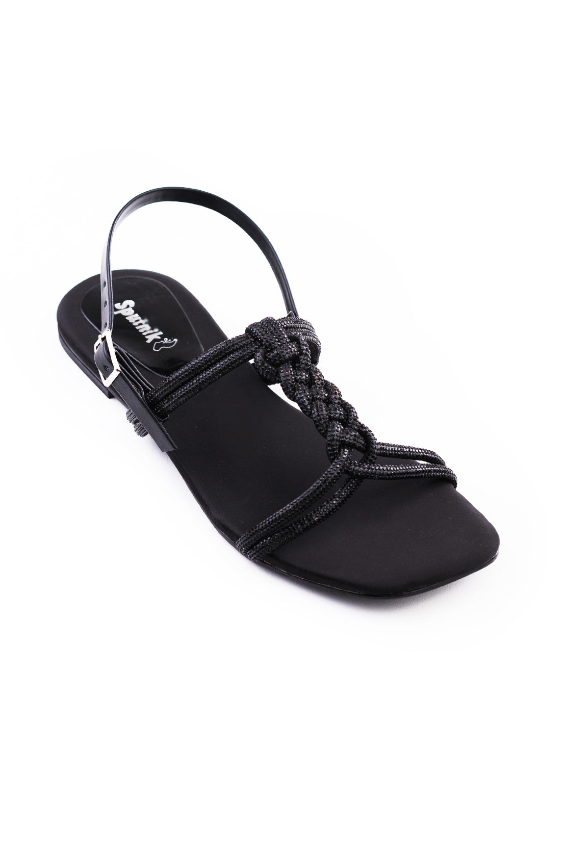 Black Flat Sandal K03165/002