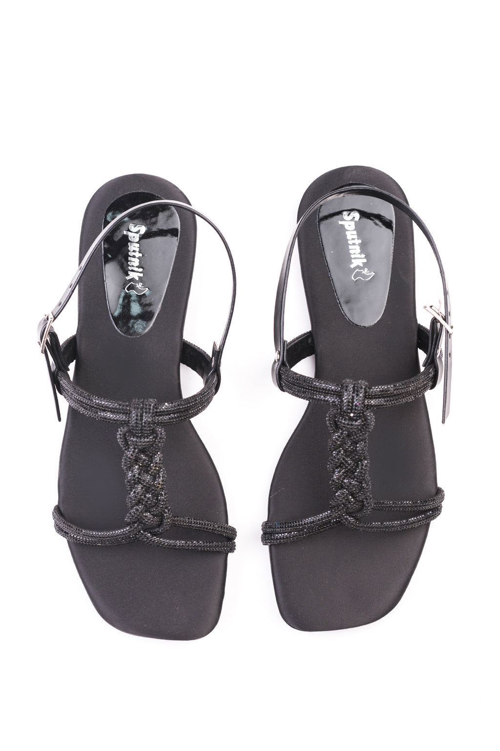 Black Flat Sandal K03165/002