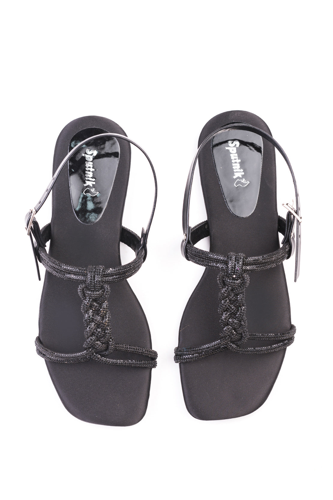 Black Flat Sandal K03165/002