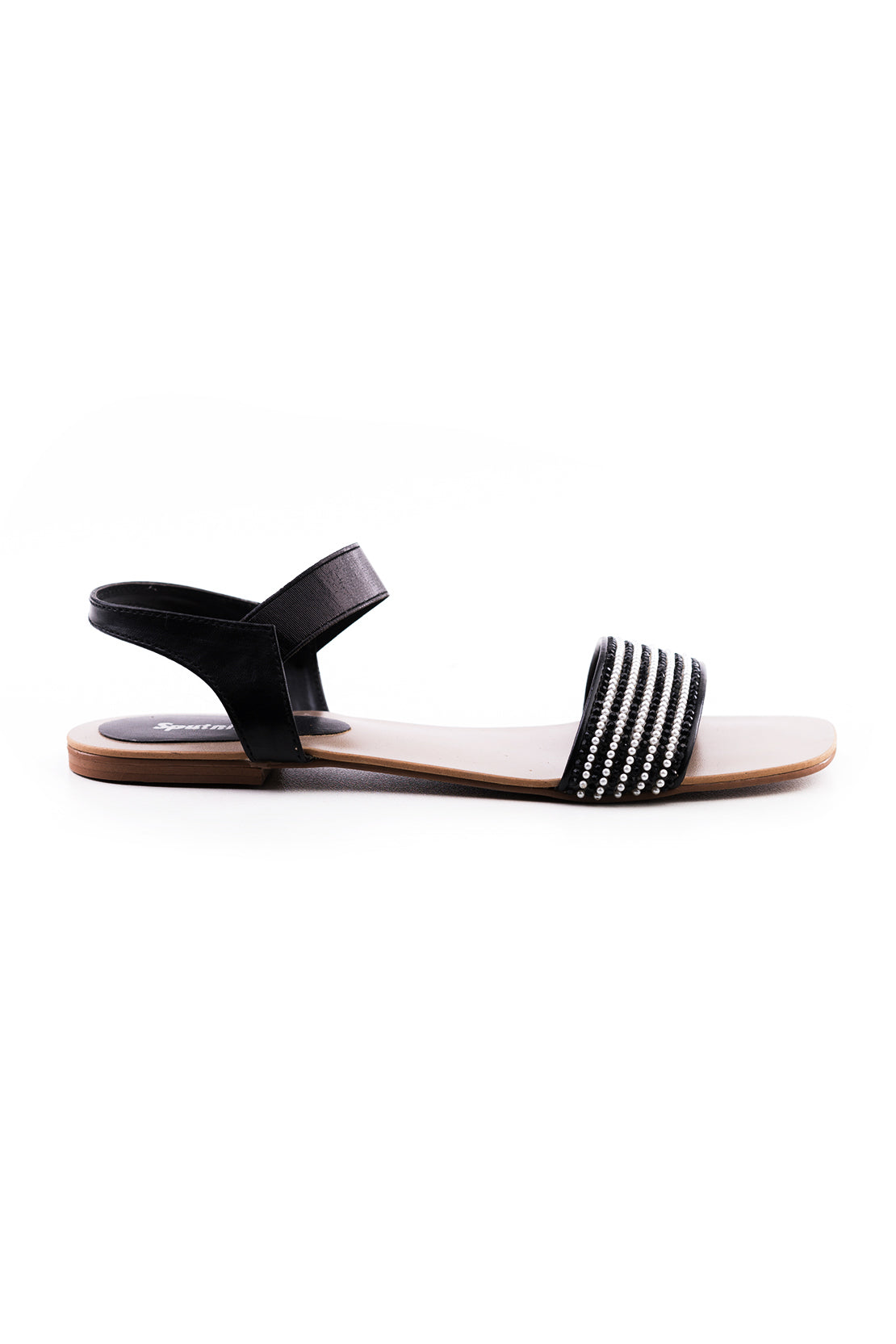 Black Flat Sandal K03176/002