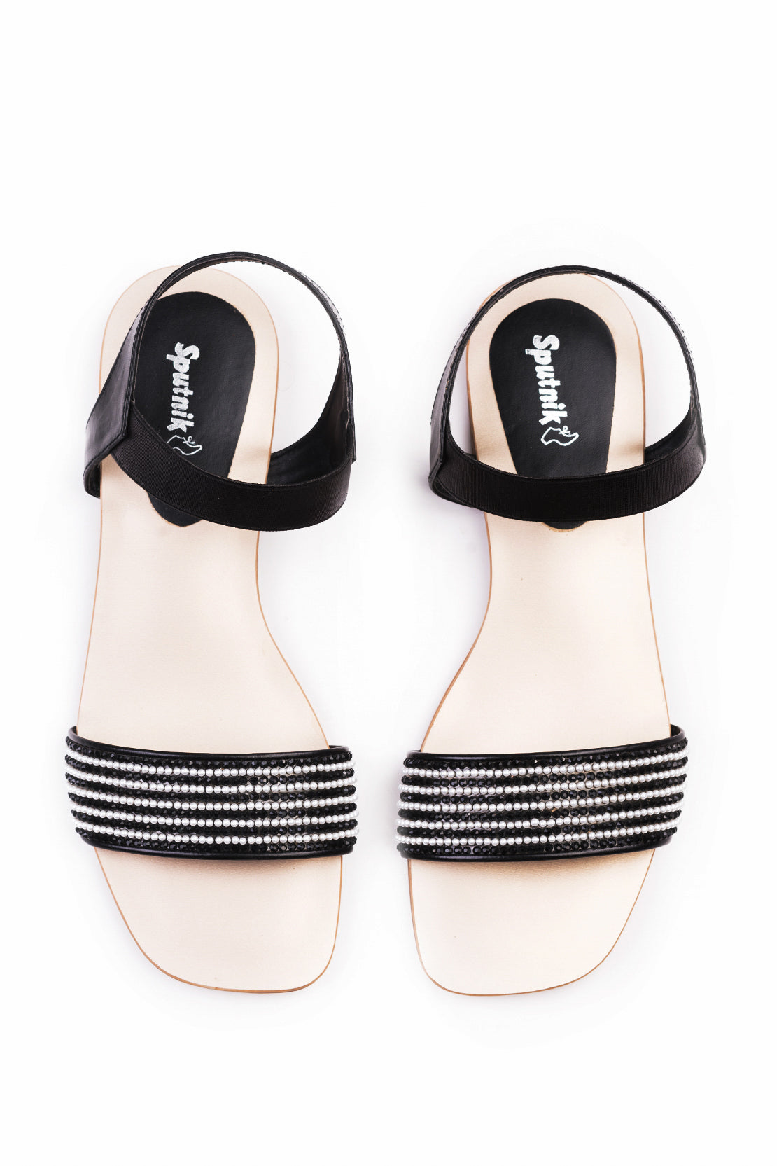 Black Flat Sandal K03176/002