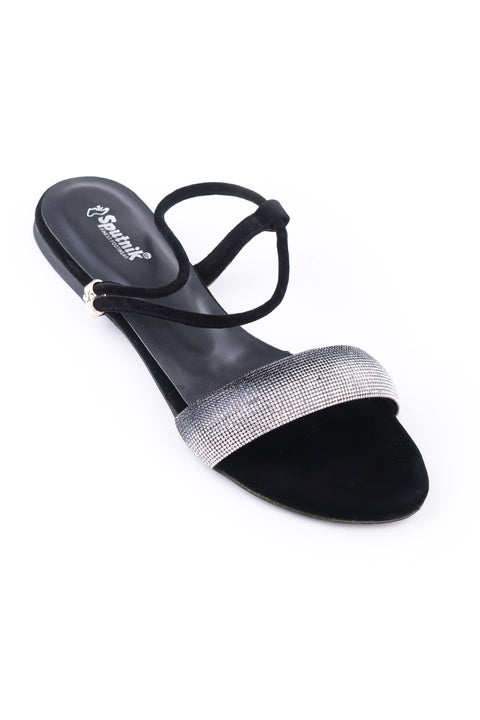 Black Champion Suede Flat Slipper K03180/2SC