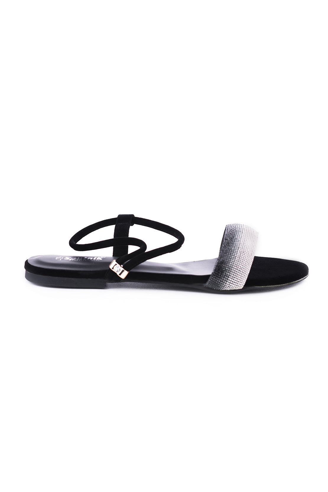 Black Champion Suede Flat Slipper K03180/2SC