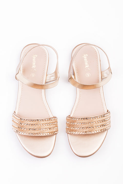 Golden Flat Sandal K03185/011