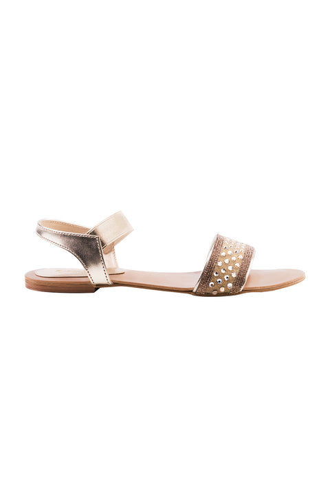 Golden Flat Sandal K03191/011