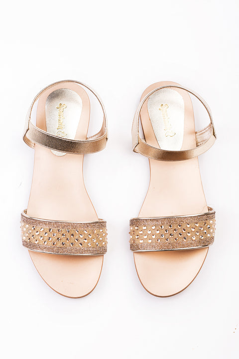 Golden Flat Sandal K03191/011