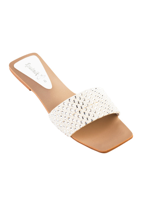 White Flat Slipper K03212/003