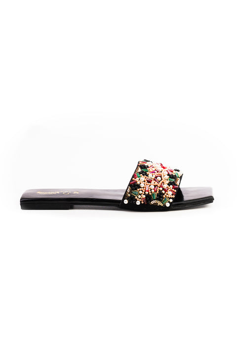 Black Flat Slipper K03228/002