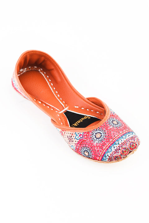 Peach Multi Khussa K04243/13M