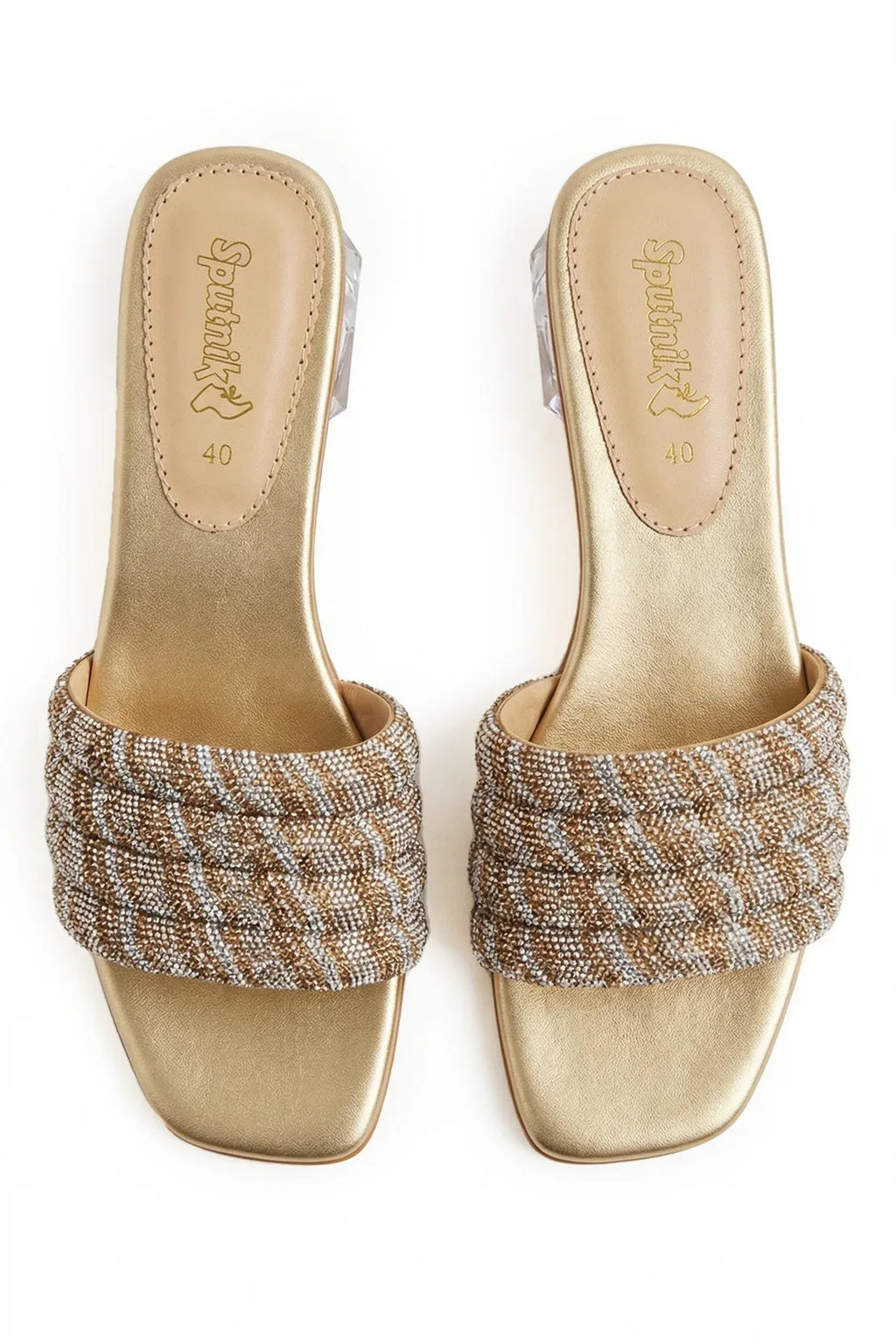 Golden Flat Slipper L02209/011 - Sputnik Footwear