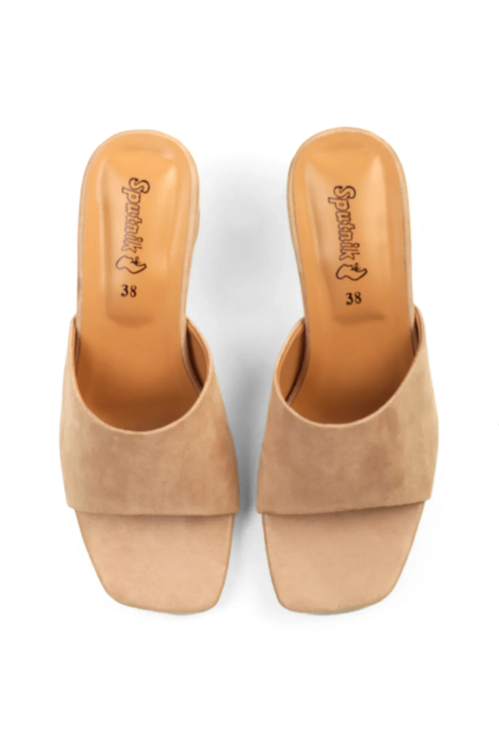 Fawn Suede Heel KK2405/06s - Sputnik Footwear