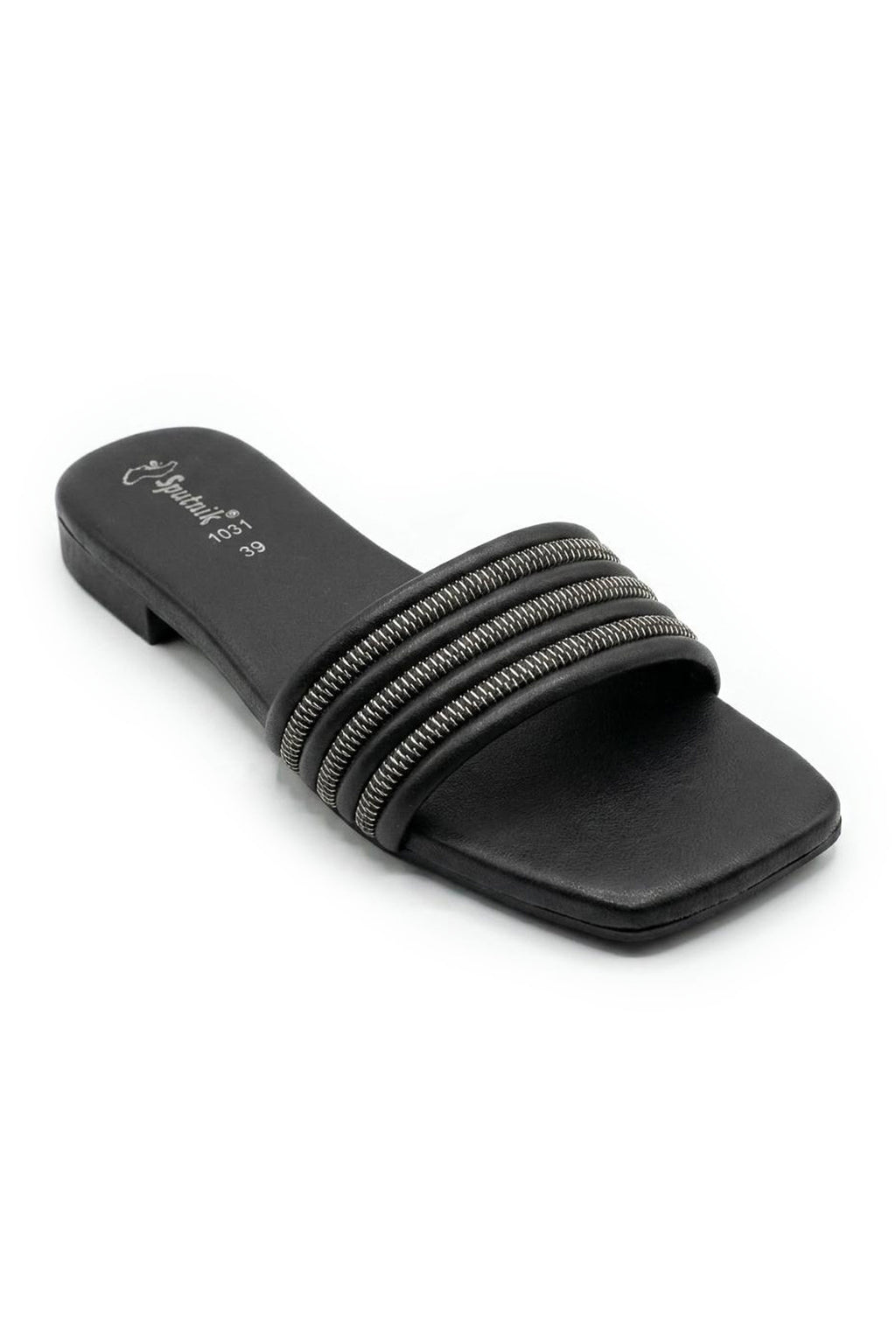 Black Flat Slipper L02906/002