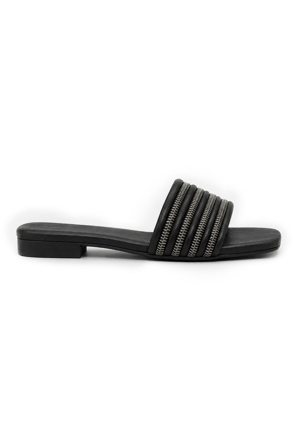 Black Flat Slipper L02906/002