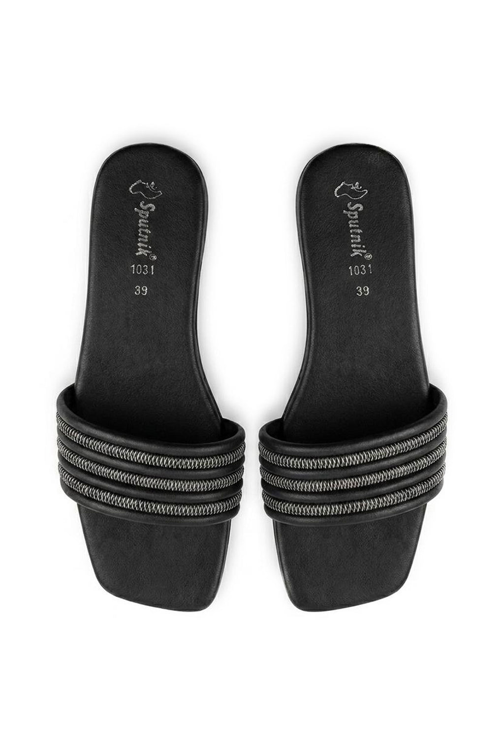 Black Flat Slipper L02906/002
