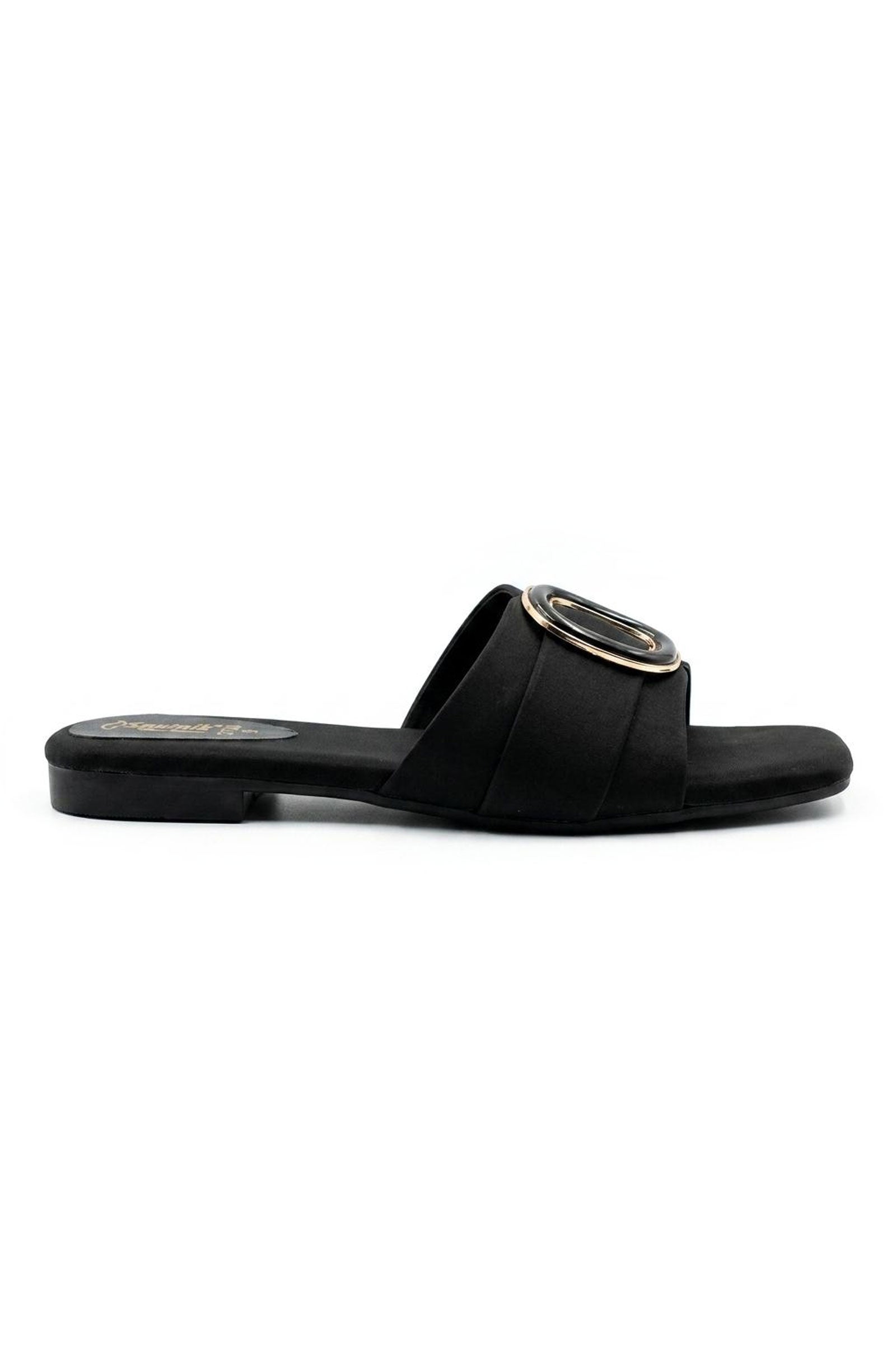 Black Flat Slipper L02907/002