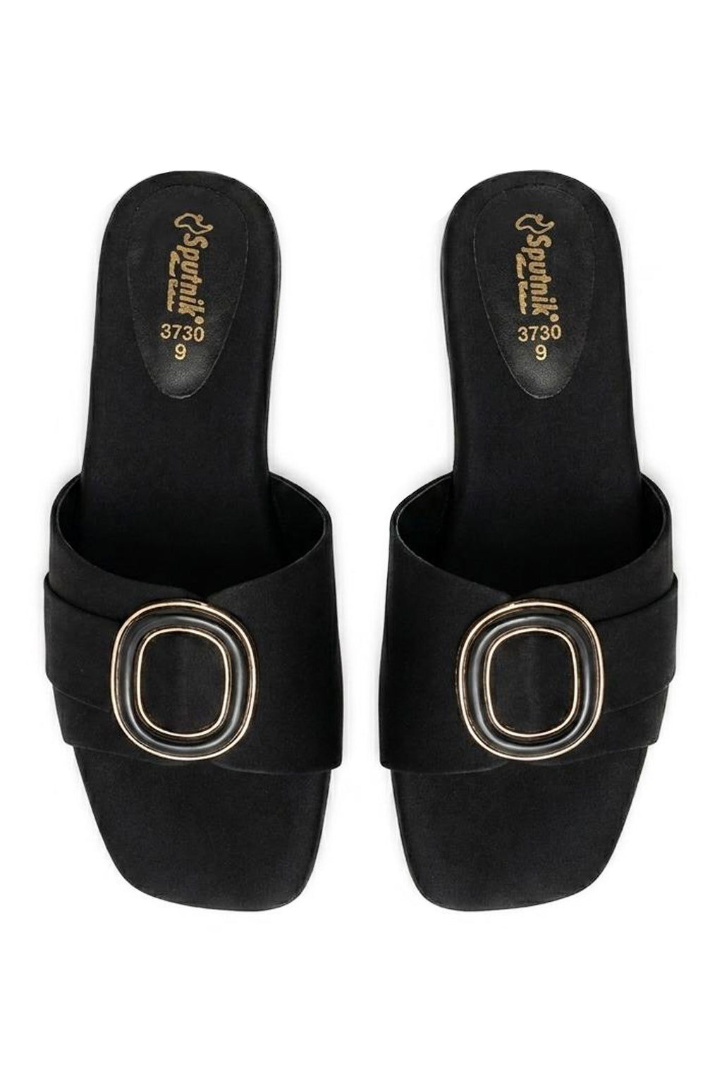 Black Flat Slipper L02907/002